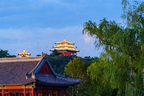 istock Wanchun Pavilion in Jingshan Park at sunset 2162005926