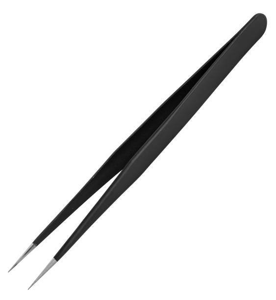 istock Medical tweezers, white background in insulation 2162009405