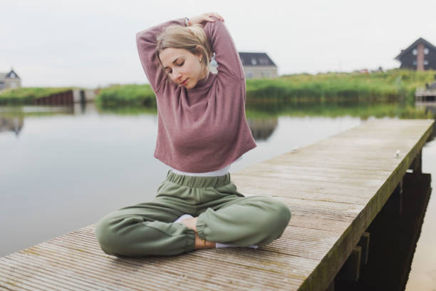 istock Yoga on lake 2162015431