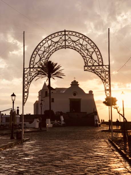 istock church of Soccorso in Forio at sunset 2162021771