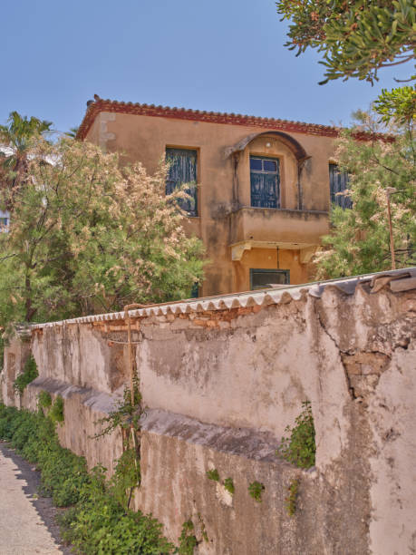 An old abandoned building in Chania, Crete, Greece.  Useful as background.