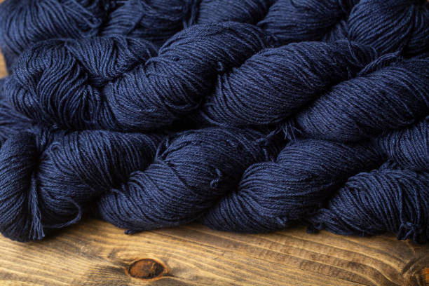 istock Blue Skeins of Wool Yarn 2162023507
