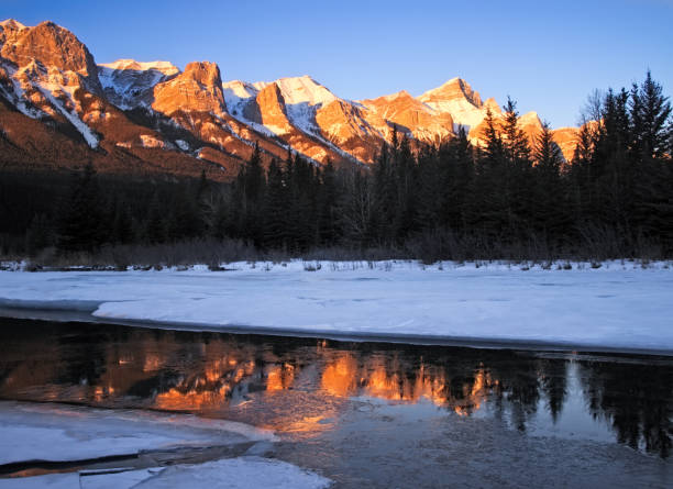 istock Mount Rundle and the Bow River in winter from Canmore, Alberta 2162026326