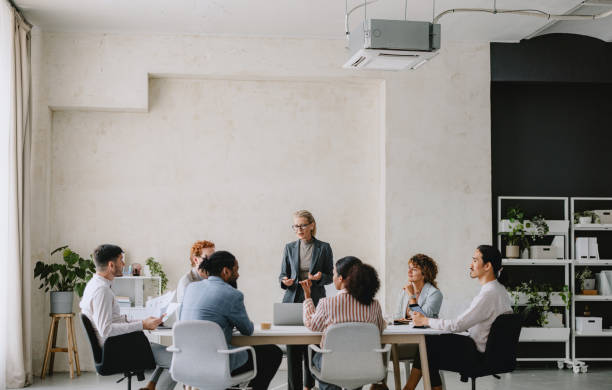 istock Professional Business Meeting At Bright Beige Office 2162033378
