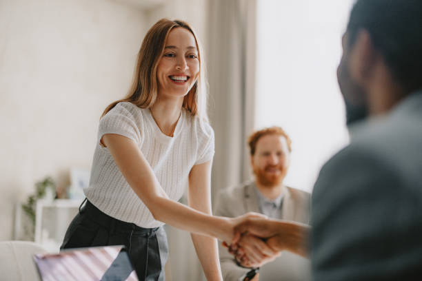 istock Friendly Business Handshake During Office Meeting 2162033387