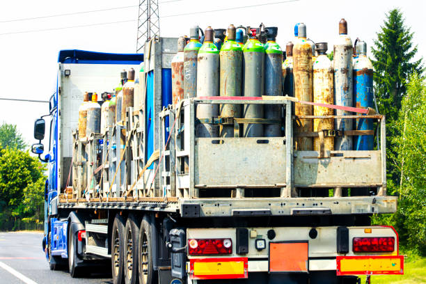 istock A truck carrying technical gases 2162037108