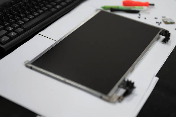 istock Laptop onitor repaire. Electronic renovation, business, occupation concept. 2162038092