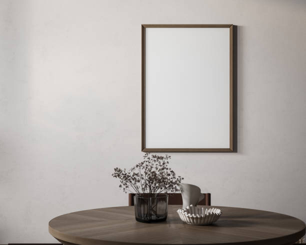 istock Mockup poster frame in dining room interior background 2162039547