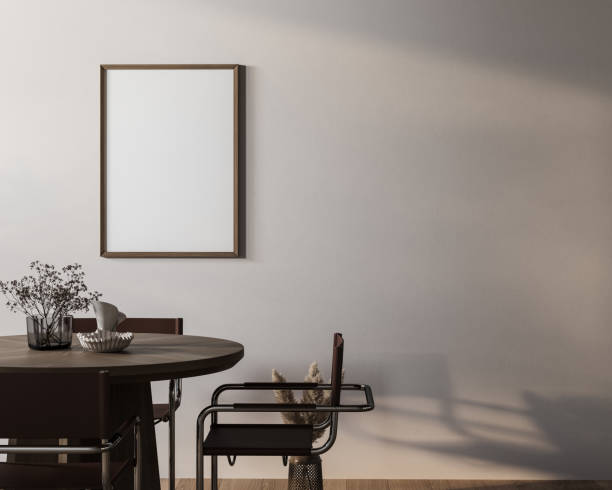 istock Mockup poster frame in dining room interior background 2162039549