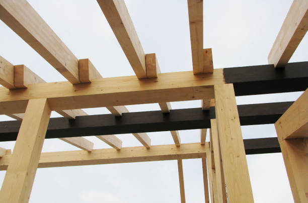 istock construction of a wooden house 2162041404