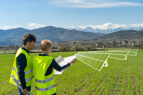 Engineers envisage a future solar photovoltaic farm