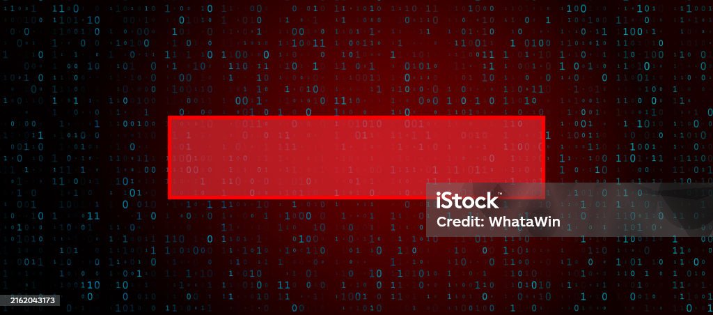 Red Data Code Image Digital Binary Code On Dark Red Background Data Breach Stock ...