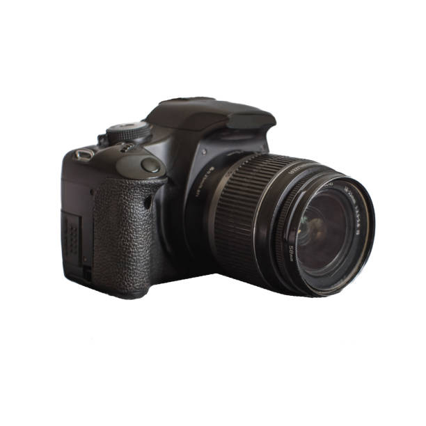An old second-hand DSLR camera with a 18-55mm kit lens