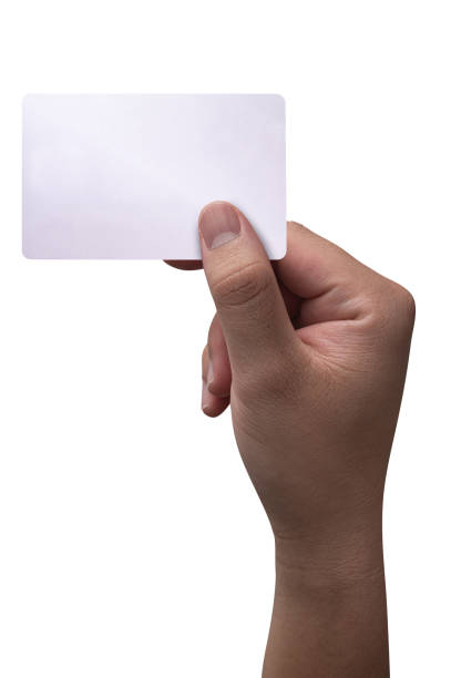 istock The man's hand holds silver platinum card isolated on white background. 2162052047