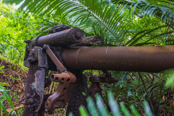 istock Ogasawara Islands, Hahajima: Battery under searchlight 2162054070