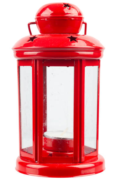 istock Retro vintage candle lantern isolated on white 2162059296