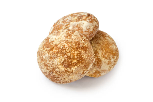 istock A bunch of classic round gingerbread on a white background. 2162062784