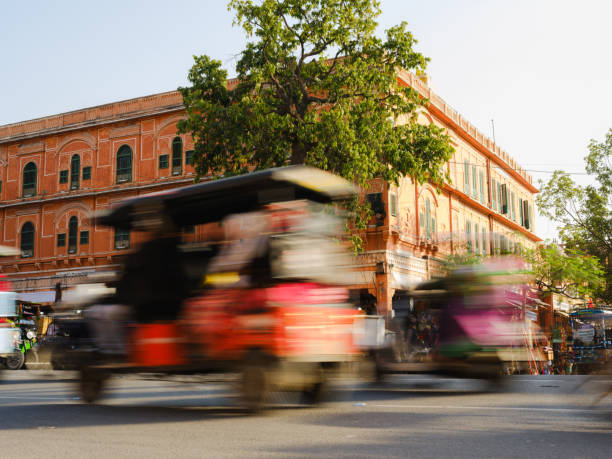 istock Crowded street in Jaipur. Blurred motion 2162062954