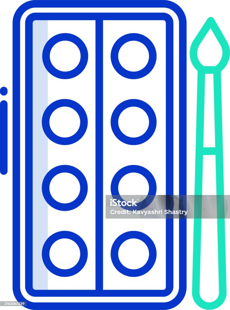 Collour Box Colour Box Outline Color Vector Illustration Stock Illustration ...