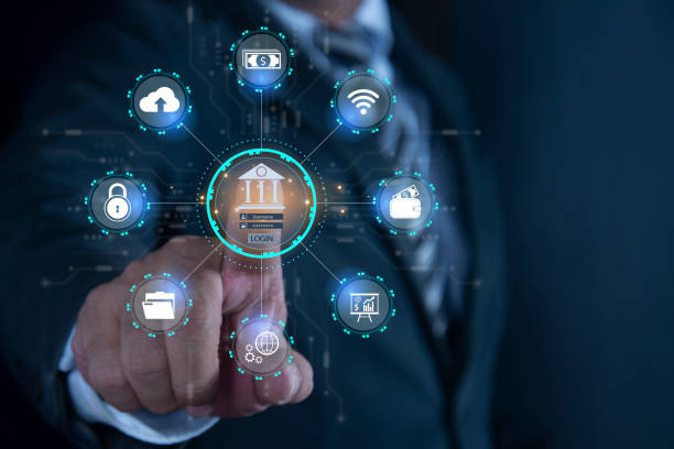istock Businessman touching on virtual screen using mobile online banking and payments, Digital banking network, internet payment, Technology and business finance concept 2162069912