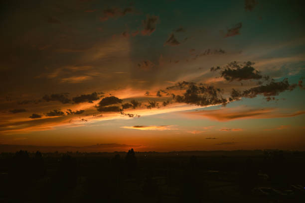 Beautiful sunset in the sky