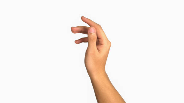 istock Woman showing hand on white background, closeup 2162083835