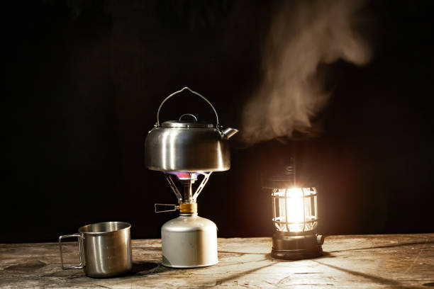 istock A kettle on the fire during a hike in the mountains. 2162085414