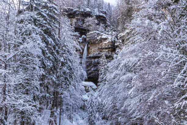 istock A beautiful waterfall Pericnik in winter time 2162085621