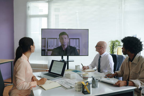 istock Business People Discussing Project With Customer 2162086544