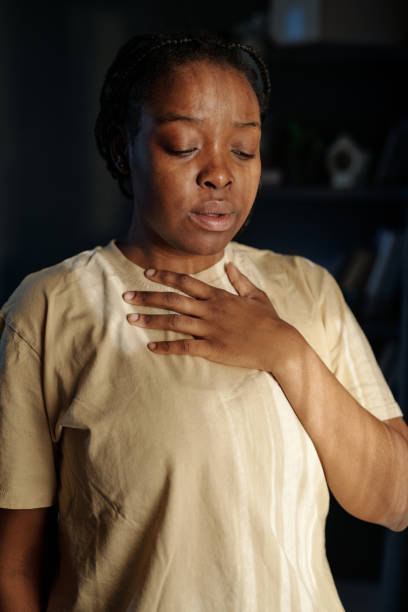 istock Crying woman taking breath and exhaling 2162090564