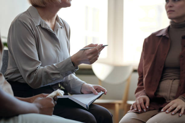istock Counselor speaking to one of patients 2162090625