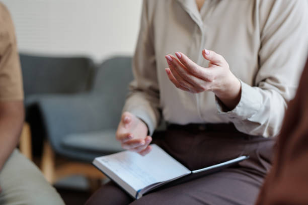 istock Giving advice to patients at session 2162090631
