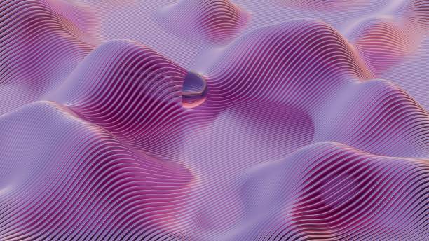 istock This 3D image features a minimalist design of retro waves, offering a sleek and nostalgic aesthetic. 2162092132