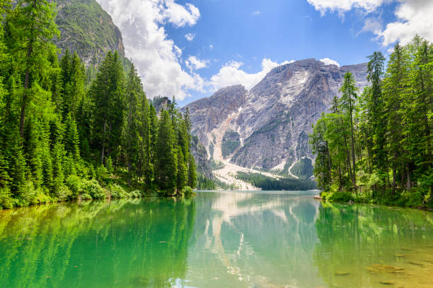 istock Pragse Wildsee or Lago di Braies in the Dolomites during springtime 2162093581