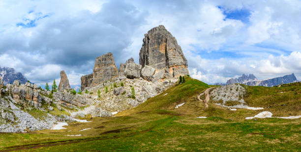 istock Cinque Torri mountains in the Dolomites during springtime 2162093714