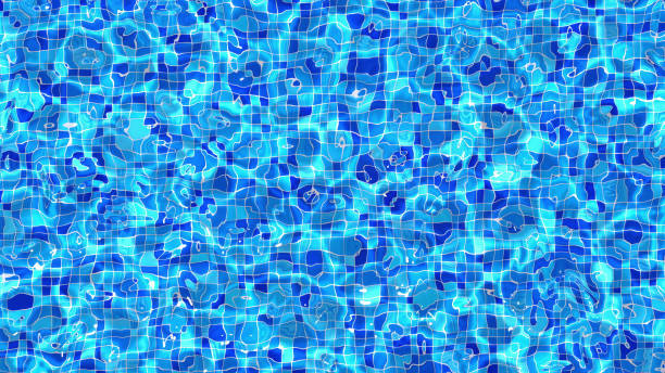 istock 3d render animation of water in a pool with caustics, top view in summer 2162095459