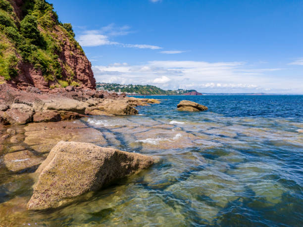 Rocky coastline at The Ness in Teignmouth