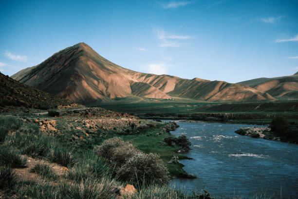 Naryn river next to Naryn city, Kyrgyzstan