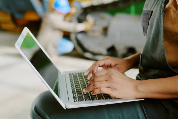 istock Unrecognizable Black Woman Typing On Laptop 2162099523