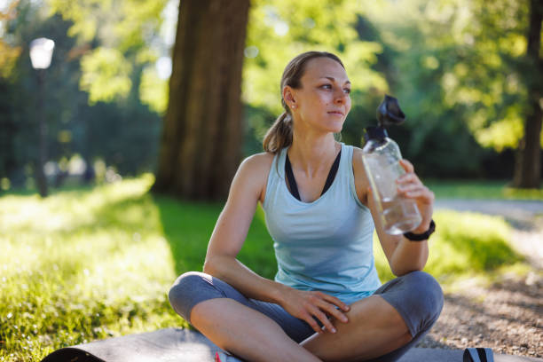 istock Caucasian Athlete Hydrating After Outdoor Workout 2162102785
