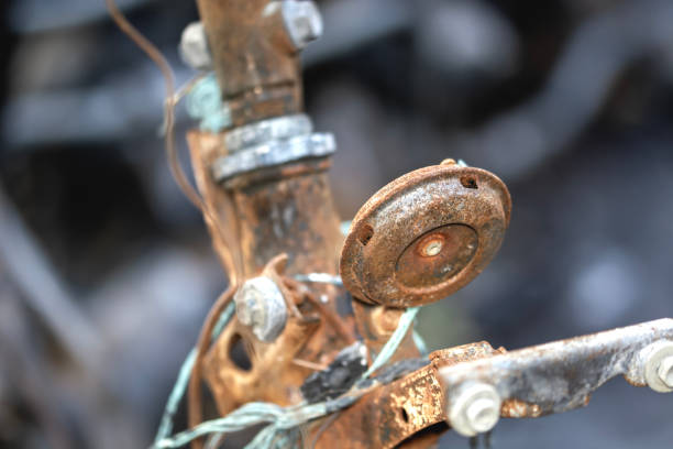 Burnt Parts Remaining from a Burning Motorcycle