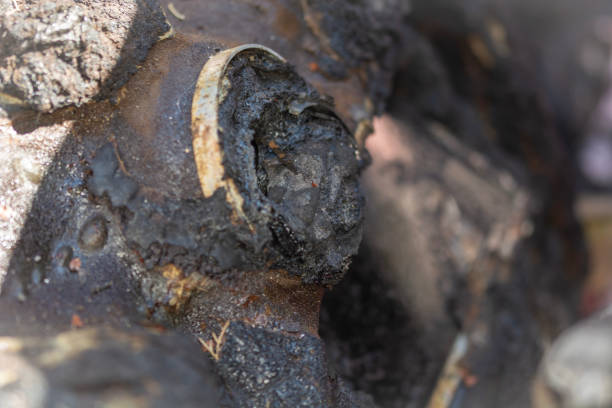 istock Burnt Parts Remaining from a Burning Motorcycle 2162104349