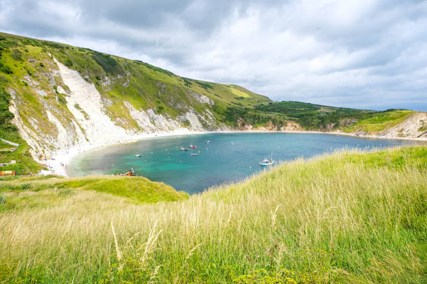 istock Lulworth Cove and beach view in Dorset, UK 2162107004