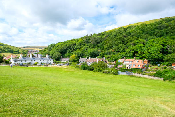 istock Lulworth Cove village view, Dorset, England, UK 2162107184