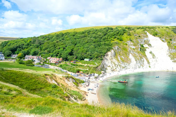 istock Lulworth Cove and beach view in Dorset, UK 2162107477
