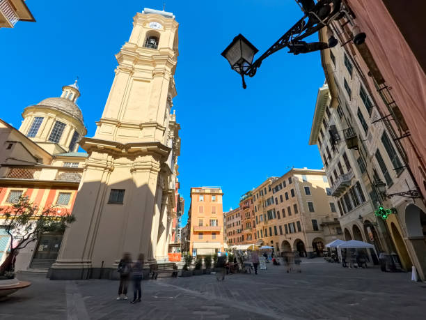 Italian city in Liguria town square