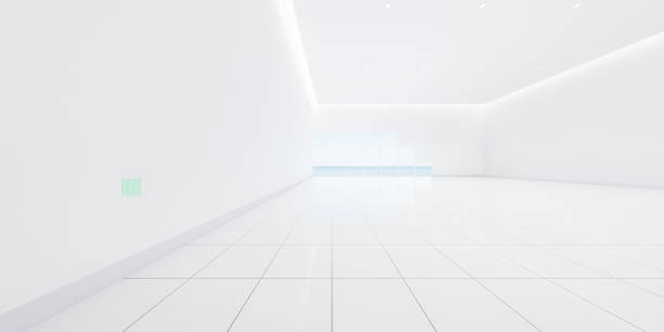 istock 3d rendering of white tile floor for background. 2162109759