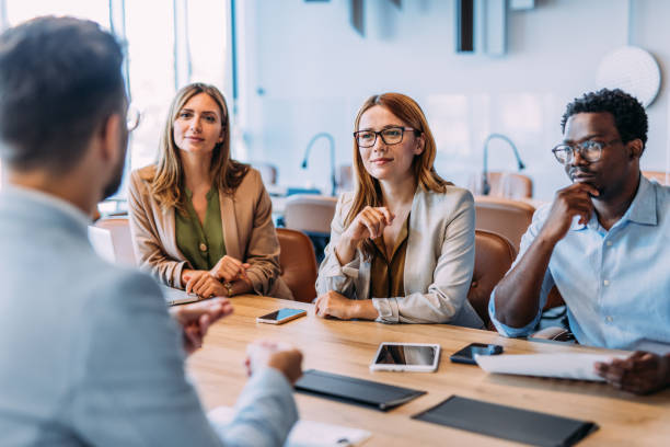 istock Business persons on meeting in the office. 2162112637