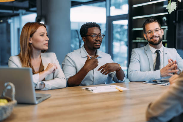 istock Business persons on meeting in the office. 2162112698