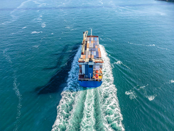 istock Aerial view of Cargo Container Ship in transit. 2162122136